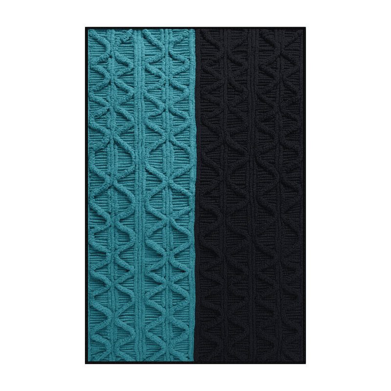 Tapis gris en treillis lavable à la machine, Rectangulaire 8 pi x 10 pi