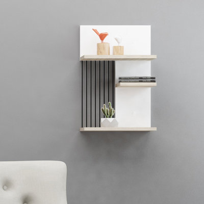 Tablette décorative 3 pièces avec tablettes réglables Abdarahman