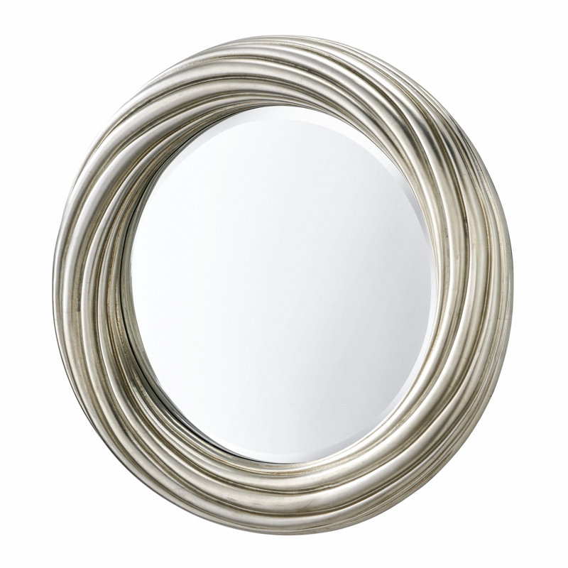 Mable Round Mirror, Silver