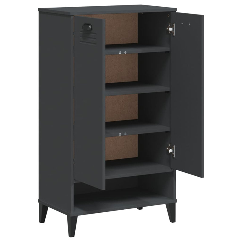 10 Pair Shoe Storage Cabinet, Anthracite Grey