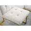 Chaise de salle à manger, conception capitonnée et base en acier inoxydable à finition dorée-1523762957