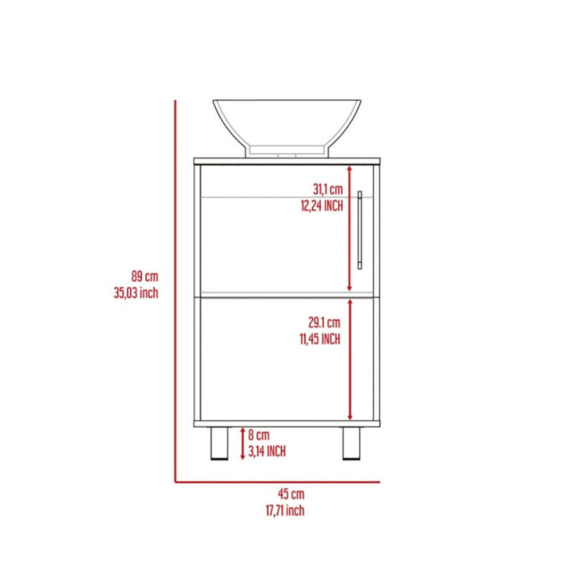 Ensemble de meuble-lavabo 2 pièces en blanc - meuble-lavabo à double porte et miroir, trousse de tablettes pour articles avec espace intérieur adéquat: accessoires de 6,28 po x 5,82 po, salle de bain compacte