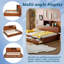 Lit de jour double en bois Afor, canapé-lit avec tiroirs de rangement, ports USB et tablette supérieure amovible-283236382