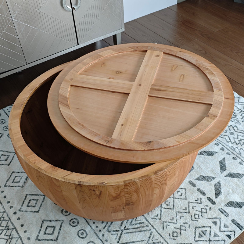 Table basse 31,50 "en forme de seau de style rétro pour bureau (table basse uniquement, sans chaises)