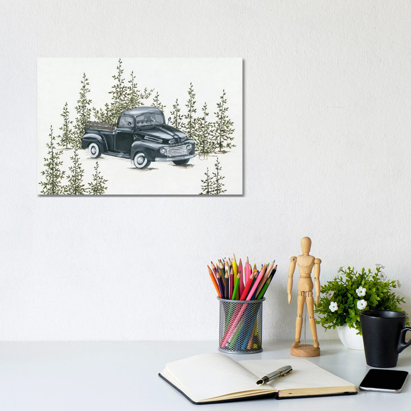 Christmas Tree Shopping 1 Piece Wrapped Canvas Painting, 20.32 cm H x 30.48 cm W