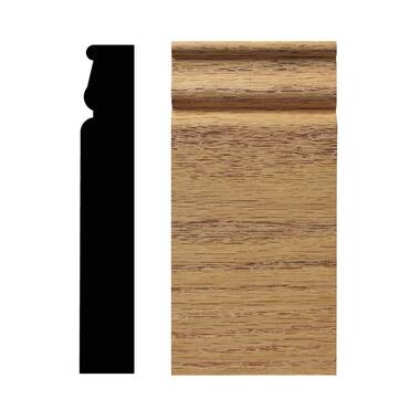 Artistic Finishes 3.5 x 4.8 x 94 Red Oak Wall Base 2267696003