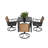 5 Piece Patio Dining Set For 4