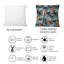 Coussin décoratif rectangulaire à motif de poissons koi japonais