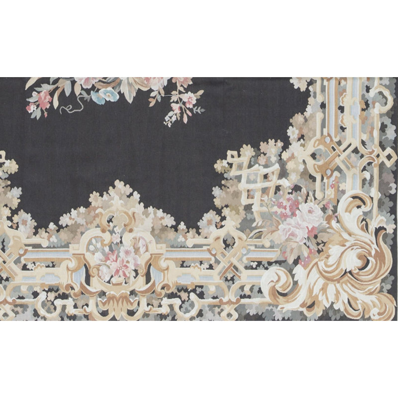 Hand-Knotted High-Quality Brown and Green Area Rug
