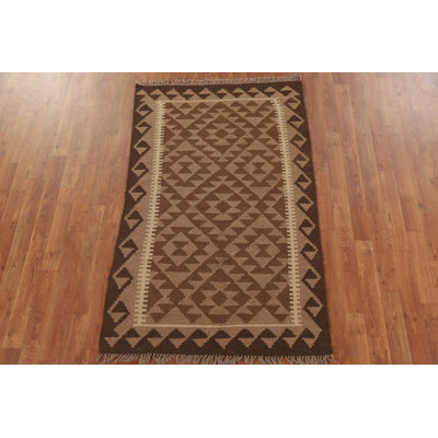 Brown Kilim Reversible Area Rug 3x5
