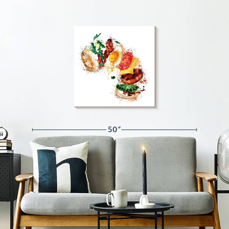 Yarlin déjeuner Burger Splatter, H 24 po x l 24 po