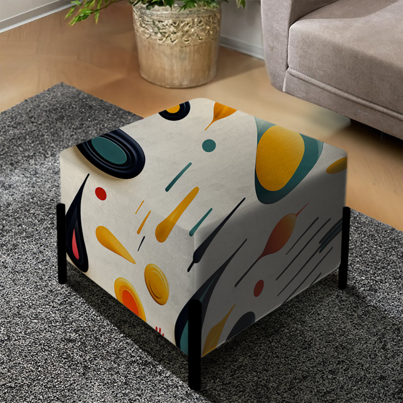 Mcm Abstract Expressions - Repose-pieds carré Mid-Century