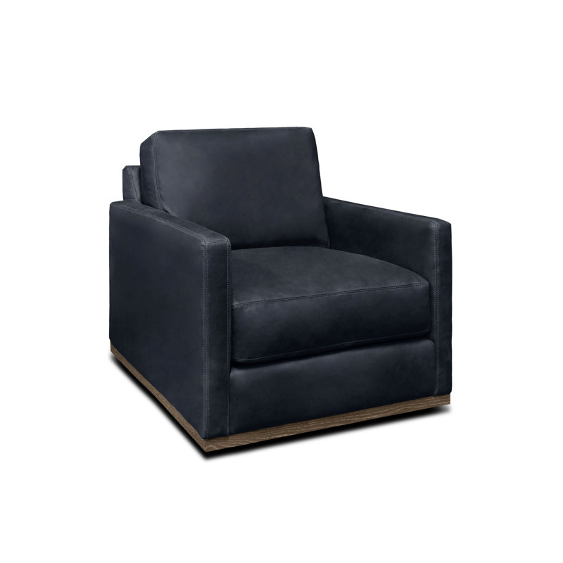 Kukkapalli Leather Swivel Armchair