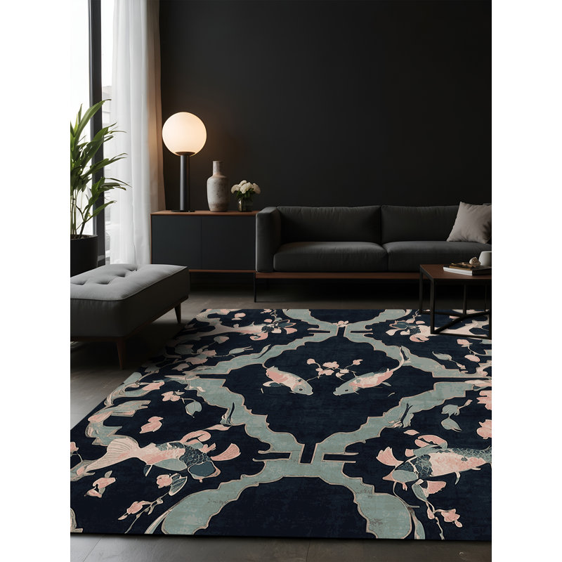 Tapis gris soyeux et moelleux, Carré 3 pi