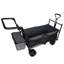 Chariot pliable avec auvent et poignée, capacité de 480 lb, roues tout-terrain de 7 po, chariot pliable léger avec porte-gobelets pour le camping, les sports et le jardin-121531856