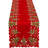 Embroidered Christmas Holiday Holly Tree Table Runner, Dresser Scarf, Rectangular-1833834798