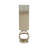 Contemporary Glass and Aluminum Pillar Holder with Sculptural Metal Ring Base for Decorative Accent Display-1557472355
