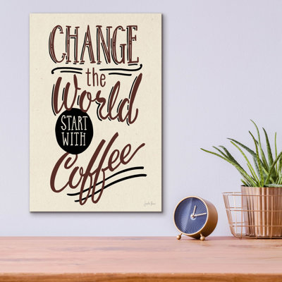 Art mural en verre "Bad Coffee 2 No Pink" par Janelle Penner