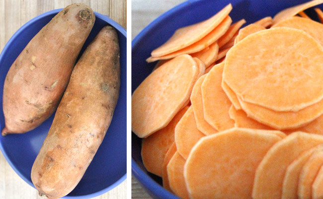 Healthy sweet potato chips made in a dehydrator - Luvele US