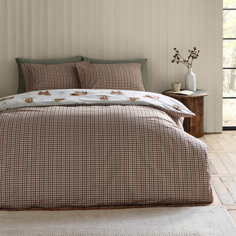 Angus Highland Cow Reversible Duvet Cover Set, Single Duvet Cover Set + 1 Standard Pillowcase