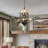 Eftica 30" Modern Firefly Chandelier 7 - Light Dimmable with Hanging Chain