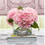 Peach Tulips Floral Arrangement, Real Touch Tulip Centerpiece,Modern Artificial Arrangement Flowers In Glass Vase,French Decor Tulips Flower-806967043