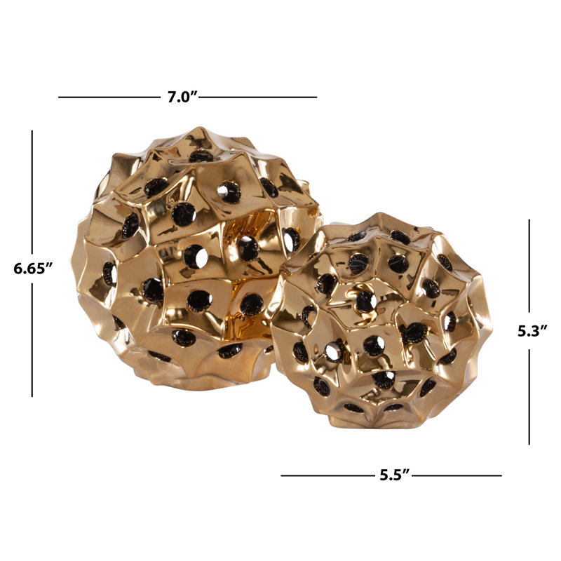 Destoni Abstract Figurines & Sculptures, Gold