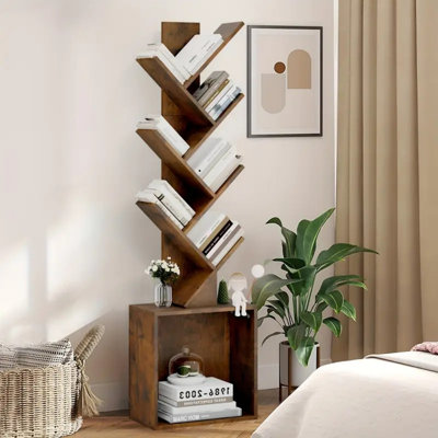 Bibliothèque à 6 niveaux avec rangement pour poche profonde