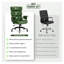 Chaise de bureau en cuir à trois sections avec roulettes en caoutchouc-403105359