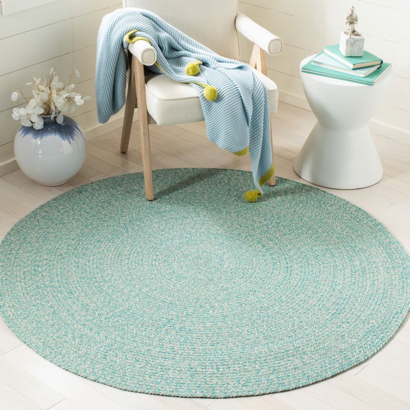 Tapis en coton tissé à la main Manzella, Rond 8 pi