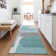 Machine Washable Indoor/Outdoor Xhevrie Teal Rug