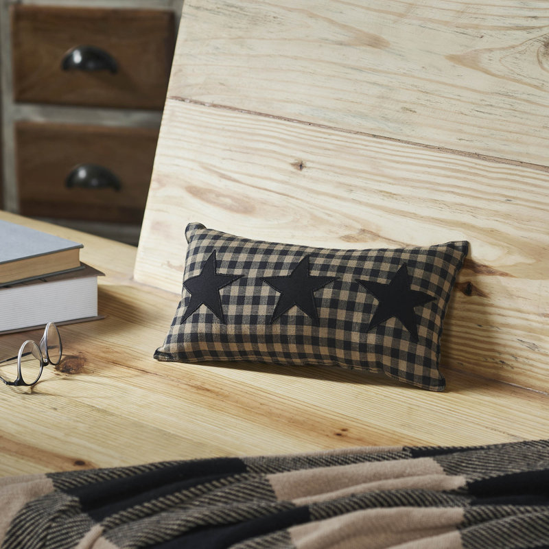 Housse et insert de coussin rectangulaire en coton noir