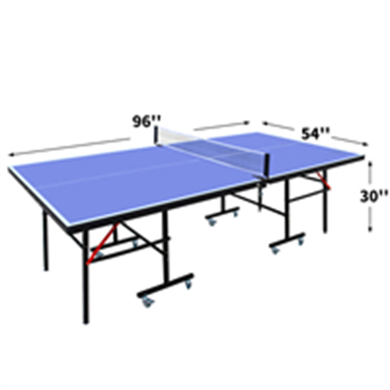 Ensemble de table de ping-pong pliable et portatif de 8 pieds de taille moyenne pour jeux de table d'intérieur avec filet