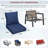 Outdoor Deep Seat Cushion Set, Waterproof Fade Resistant Patio Replacement Cushions With Removable Washable Cover – 1 Seat & 1 Back Cushion-1544924808