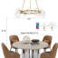 Lustre rond moderne à 8 lumières de 91 cm (36 po) avec abat-jour en verre transparent et variateur-128666291