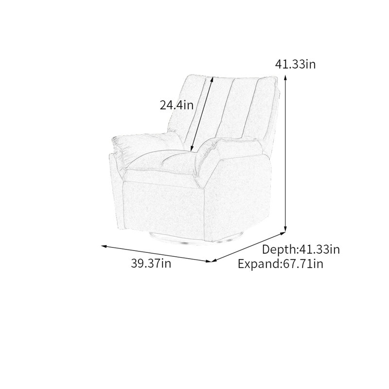 Ergonomic Comfort recliner Chair Spacious Design, Yellow