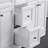 60'' Double Bathroom Vanity Base Only in White