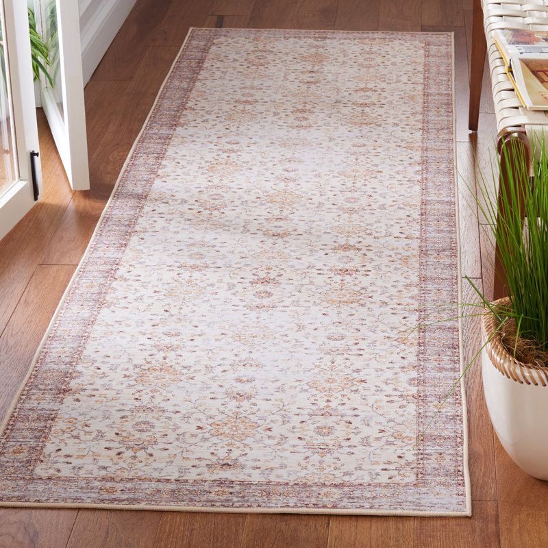 Tapis beige Ziebarth, Tapis de couloir 2 pi 6 po x 8 pi