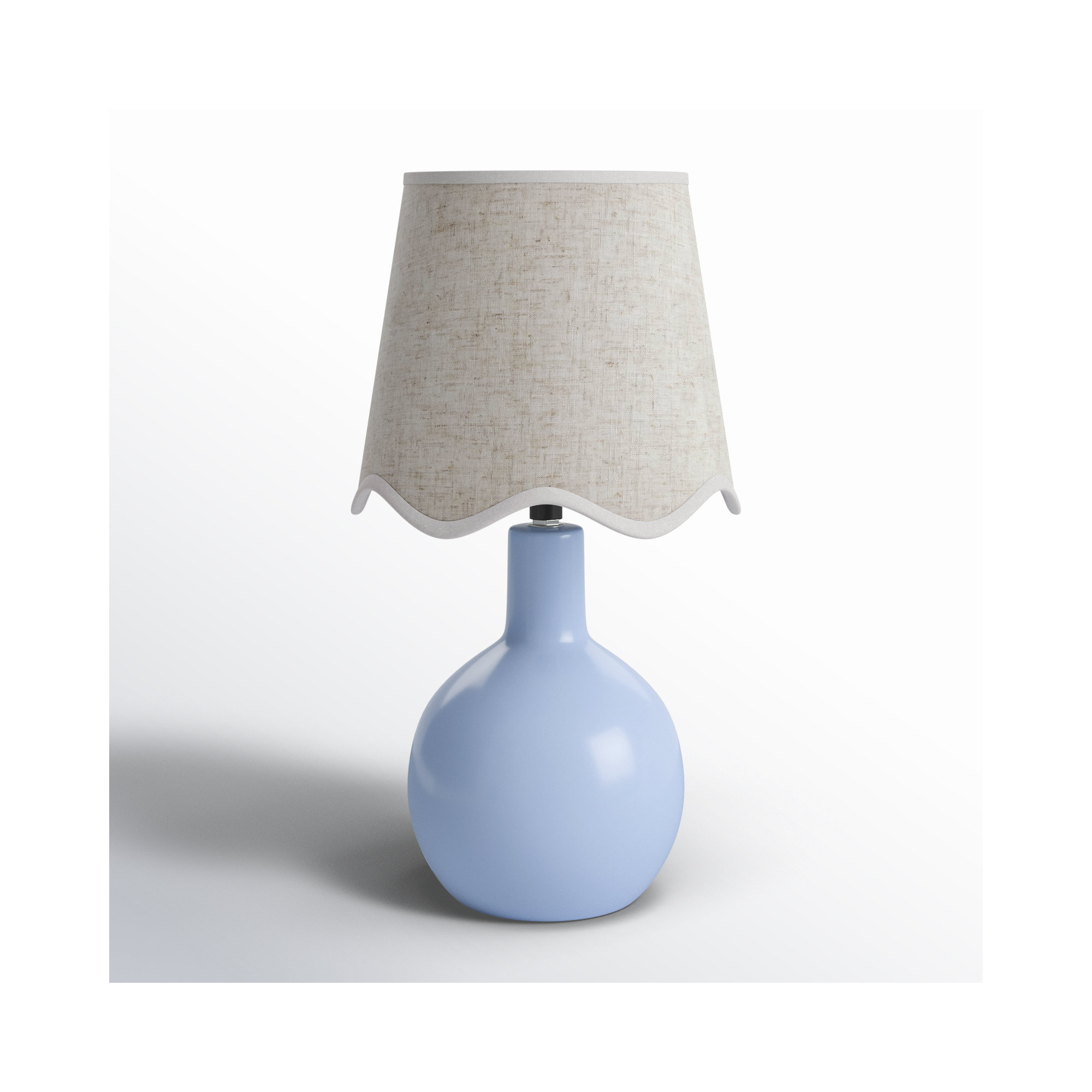 Maura Accent Table Lamp, 15"H x 9"W x 9"D, Beige, Blue
