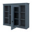 Armoire de rangement murale moderne avec portes miroir et 6 tablettes ouvertes Modern-264910855