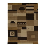 Hand-Knotted High-Quality Beige and Brown Area Rug