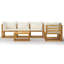 Ensemble de canapé modulaire d'extérieur en bois d'acacia massif Garden Lounge-181877521