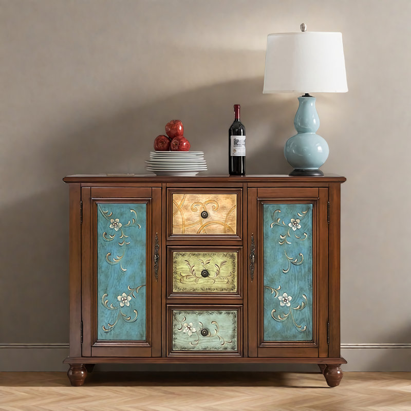 Classic Vintage Painted Solid Wood Sideboard