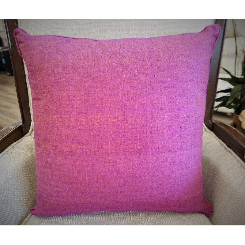  Dupion Silk Throw Pillow, Purple