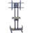  Rolling Height Adjustable TV Stand Modern Black