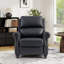 Fauteuil inclinable classique en similicuir de 34,6 po de largeur avec garniture cloutée-941187775