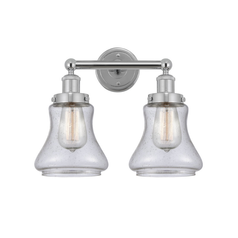 Éclairage pour meuble-lavabo à 2 lumières à intensité variable Asadbek, Mercurisé, Chrome poli