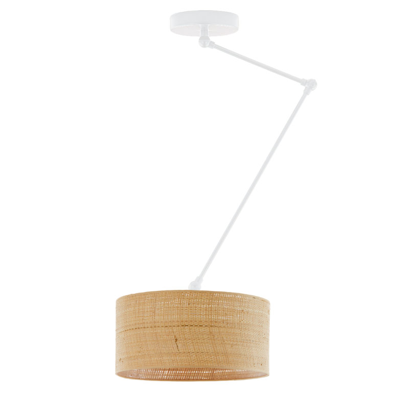 Caitrin 1 - Light Drum Pendant, White