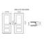 Porte avant en acier pré-suspendue à l'avant / deux en graphite gris 5755 / fenêtre extérieure latérale et supérieure / inserts en acier inoxydable peints simples modernes - l 36 + 14 po x H 80 + 16 po - à droite-111445217-111445218