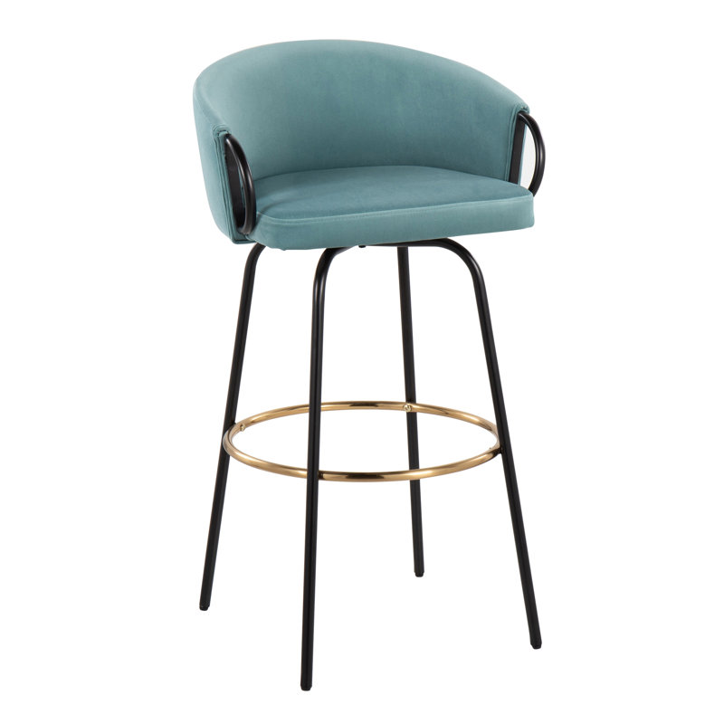 Tabouret de bar contemporain / glam, Sarcelle
